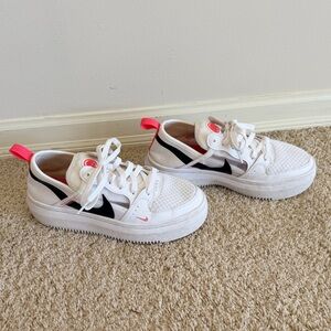 Nike Kids Shoes White and Black with Pink Accents